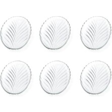 Aesco 6’lı Oval Desenli Cam Kase Sunum Seti – Şık ve Dayanıklı Çerezlik, Tatlı Kasesi, Meze ve Ikramlık Sunum Tabakları