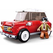 Aesco Model Bricks Kırmızı Retro Araba Yapım Seti, 150 Parça