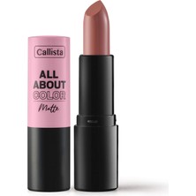 Aesco All About Color Matte Lipstick Mat Görünümlü Ruj 507 Kiss Me More, Nude