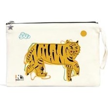 Aesco Nesin Astarlı Gabardin El Çantası - Kaplan