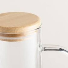 Aesco Bambu Kapaklı Cam Sürahi – 1500 ml Dayanıklı Şeffaf Cam, Şık ve Ergonomik Tasarım, Soğuk ve Içecekler Için