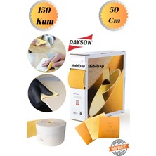 mobilyap Dayson 25 cm 150 Kum Ahşap Sünger Zımpara Kağıdı Mutfak Banyo Bulaşık Süngeri Bant Kağıt Süngerli