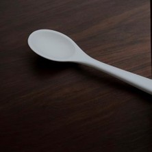 Aesco Silikon Pişirme ve Servis Kaşık- 27,5 cm Krem Renkli Özel Seri