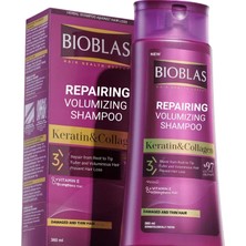 Aesco Kolajen & Keratin Şampuan – Saç Dökülmesine Karşı, Onarıcı ve Dolgunlaştırıcı Etki, Bitkisel Kompleks B19, 360 ml