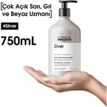 L'Oréal Professionnel Serie Expert Silver Çok Açık Sarı, Gri ve Beyaz Saçlar Için Renk Dengeleyici Mor Şampuanı 750 ml