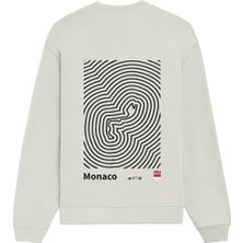 The Lucid Lab Circuit De Monaco Artwork  Oversize Sweatshirt - Beyaz