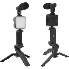 Hpytech🎥 Profesyonel Telefon Çekim Seti📱tripod + LED Işık + Mikrofon 📸 Vlog, Youtube, Tiktok, Instagram Uyumlu