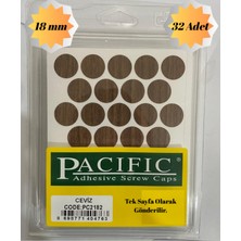 mobilyap 18 mm Yapışkanlı Vida Gizleme Yapıştırma Vida Tapası Tıpası(32 Adet)Ceviz