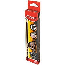 Maped Black Peps Kurşun Kalem 2b (12 Li Paket) 3154148500223