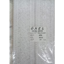 Akıllı Durak Dantel Polyester Sanal Tül Bant Beyaz 15 Metre En 6 cm ON-696-B