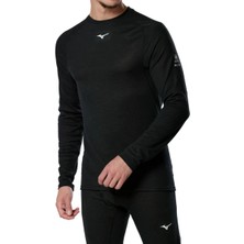 Mizuno Premium Merino Wool Crew Erkek Termal ve Yün Içlik Siyah