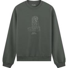 The Lucid Lab Der Kuss  Oversize Sweatshirt - Antrasit