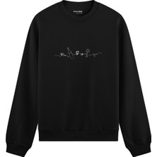 The Lucid Lab Dolce Peccato  Oversize Sweatshirt - Siyah