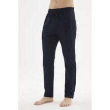 Gd Goldoremi Erkek Standart Fit Pamuklu Rahat Kesim Fermuar Cepli Lastik Bağlamalı Düz Paça Eşofman Altı