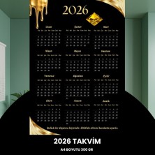 Akıllı Durak Takvim 2026 Premium A4 300 gr Dijital Baskı Elmas
