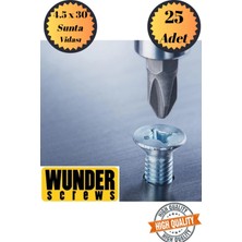 mobilyap Wunder 4,5X30 Sunta Vidası Sivri Uçlu Ahşap Tahta Ağaç Mobilya Ayak Kulp Vidası 25 Adet