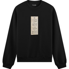 The Lucid Lab Avatar The Last Airbender Bending Scrolls Oversize Sweatshirt - Siyah