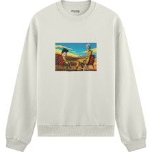 The Lucid Lab Breaking Bad / Rick And Morty  Oversize Sweatshirt - Beyaz
