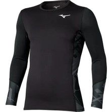 Mizuno Virtual Body G5 Crew Neck Erkek Termal Içlik Siyah