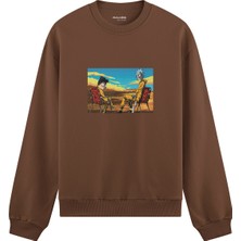 The Lucid Lab Breaking Bad / Rick And Morty  Oversize Sweatshirt - Kahverengi