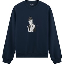 The Lucid Lab Audrey Hepburn Oversize Sweatshirt - Lacivert