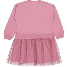Civil Girls Fiyonk Baskılı 6-9 Yaş Elbise - Pembe 7-8 Yaş