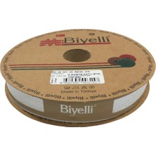 Akıllı Durak Biye Simli Katlı kg Gümüş 2 cm 25 Metre %50 Simli % 50 Polyester