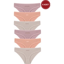 Koza İç Giyim Kadın 6'lı Pamuklu Basic Külot