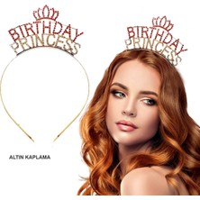 Konyax Birthday Princess Kristal Taç – Altın Kaplama