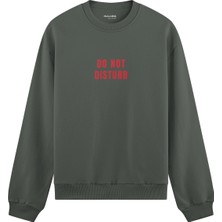 The Lucid Lab Do Not Disturb  Oversize Sweatshirt - Antrasit