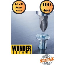 mobilyap Wunder 4,5X25 Sunta Vidası Sivri Uçlu Ahşap Tahta Ağaç Mobilya Ayak Kulp Vidası 100 Adet