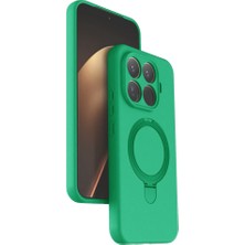 MobaxAksesuar Xiaomi 15T Pro Kılıf M-Safe Şarj Özellikli Standlı Silikon Samara Kapak