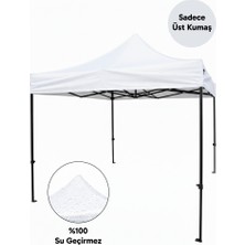 ÇADIRAVM Beyaz renk, 3x3 Gazebo Çardak Çatı Kumaşı  İSKELET DAHİL DEĞİLDİR !