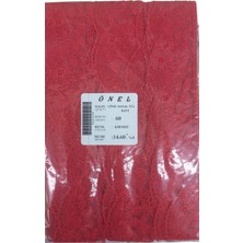 Akıllı Durak Dantel Polyester Sanal Tül Bant Kırmızı 14,60 Metre En 6 cm On-60-K