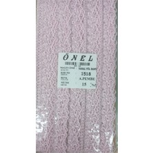 Akıllı Durak Dantel Polyester Sanal Tül Bant Açık Pembe 15 Metre En 3 cm ON-1518-AP