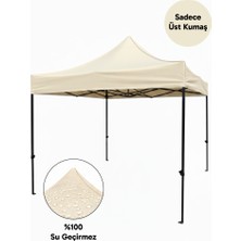 ÇADIRAVM Krem renk, 3x3 Gazebo Çardak Çatı Kumaşı  İSKELET DAHİL DEĞİLDİR !