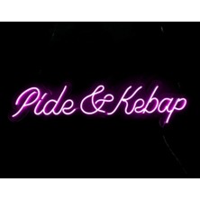 Pide ve Kebap Yazı Neon Tabela (70X20CM)