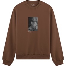 The Lucid Lab Brian Jones London 1966  Oversize Sweatshirt - Kahverengi