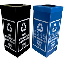 Tuncel Teknik Geri Dönüşüm Atık Kolisi PP 2 li Set