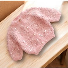 Charme Elegant Charme Pembe El Örgüsü Bebek Ceket Düz Desenli Kalın Kumaş Slim Fit Özellikte 6 Ay Beden