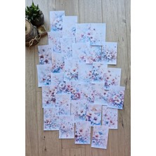 Kolbi Craft 30 Adet Scrapbook Kağıt Seti Çiçek Temalı Bullet Journal Dekupaj Kağıdı