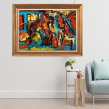 Giyense Altın Varaklı Çerçeveli Paspartulu  Tablo SVF865