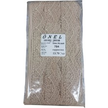 Akıllı Durak Dantel Polyester Sanal Tül Bant Cappucino 13,70 Metre En 6 cm ON-784-C