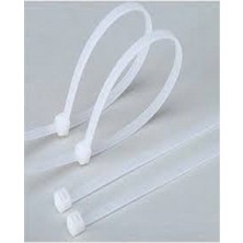 Beyaz Cırtlı Plastik Kelepçe Kablobağı 3,6X370 Beyaz 100 Adet