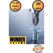 mobilyap Wunder 4X40 Sunta Vidası Sivri Uçlu Ahşap Tahta Ağaç Mobilya Ayak Kulp Vidası 50 Adet