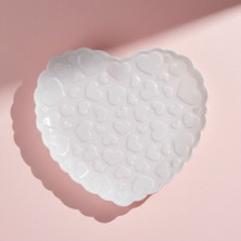 Karaca Pink Love Servis Tabağı Beyaz 28 cm