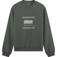 The Lucid Lab Call Of The Sea  Oversize Sweatshirt - Antrasit