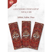 El Yapımı Etnik Desen Islami Kitap Ayracı, Şükür ve Dua Motifleri
