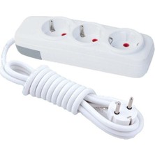 İNWATT 3'lü Priz Topraklı Grup 3 Metre Elektrik Ara Kablosu