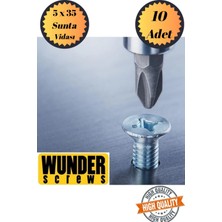 mobilyap Wunder 5X35 Sunta Vidası Sivri Uçlu Ahşap Tahta Ağaç Mobilya Ayak Kulp Vidası 10 Adet